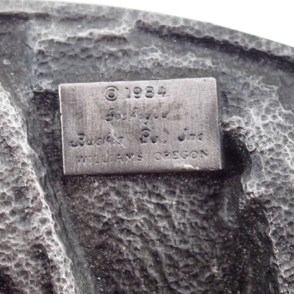 SISKIYOU BUCKLE CO COLORADO BELT BUCKLE 1984 H-23 WILLIAMS OREGON & LEATHER BELT - Picture 7 of 16